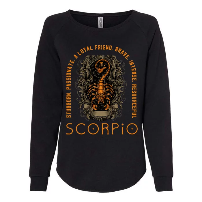 Zodiac Sign Scorpio Nocturnal Animal Scorpion Gift Womens California Wash Sweatshirt