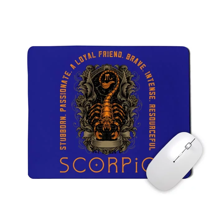 Zodiac Sign Scorpio Nocturnal Animal Scorpion Gift Mousepad