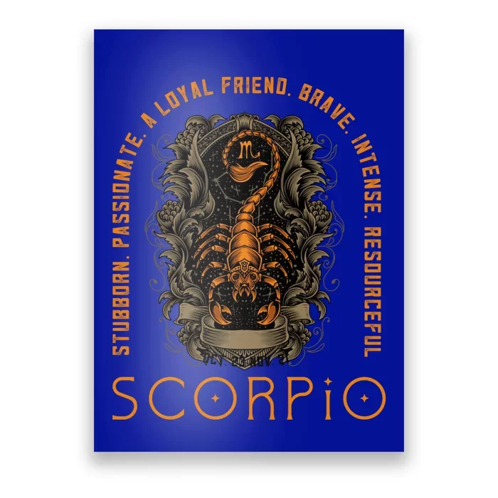 Zodiac Sign Scorpio Nocturnal Animal Scorpion Gift Poster