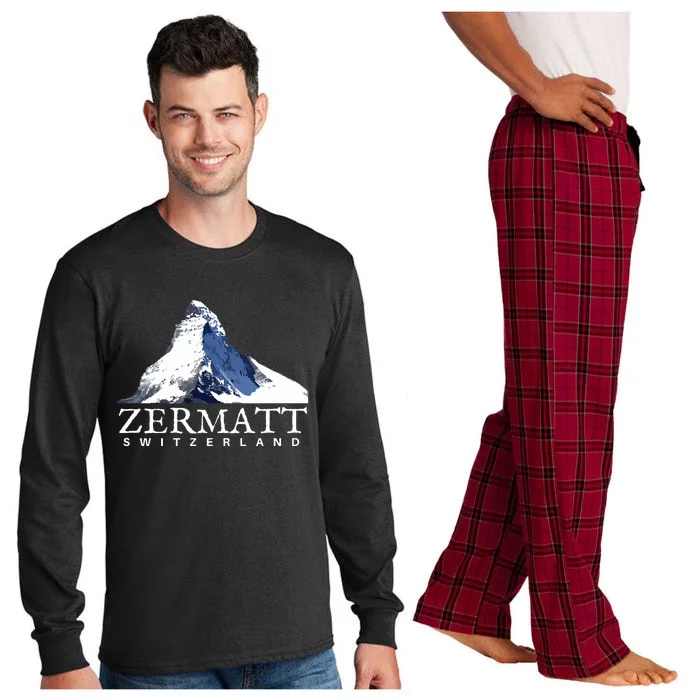 Zermatt Switzerland Swiss Alps Mountain Long Sleeve Pajama Set