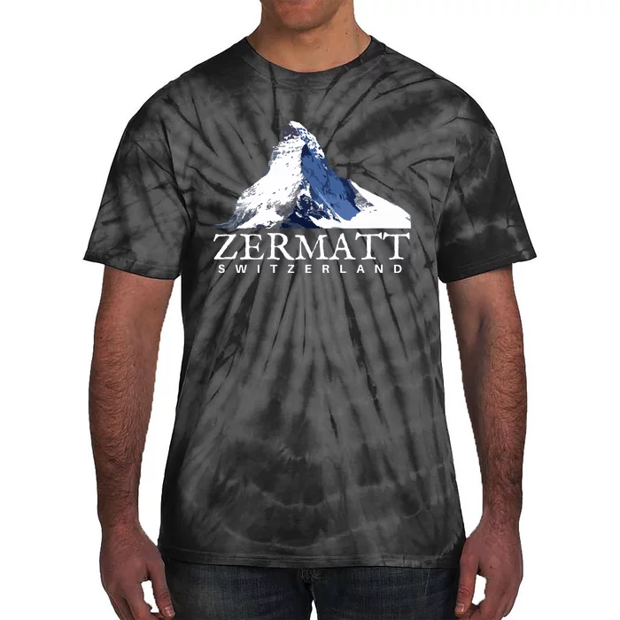 Zermatt Switzerland Swiss Alps Mountain Tie-Dye T-Shirt