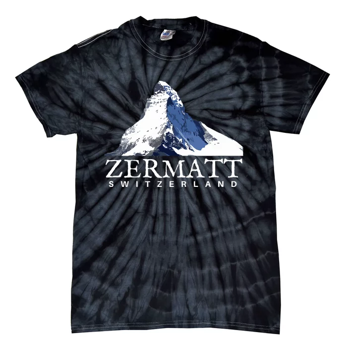 Zermatt Switzerland Swiss Alps Mountain Tie-Dye T-Shirt