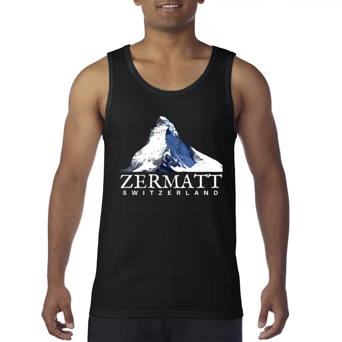 Zermatt Switzerland Swiss Alps Mountain Tank Top