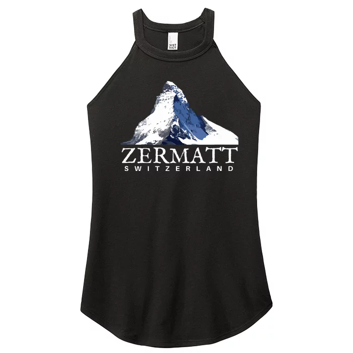 Zermatt Switzerland Swiss Alps Mountain Women’s Perfect Tri Rocker Tank