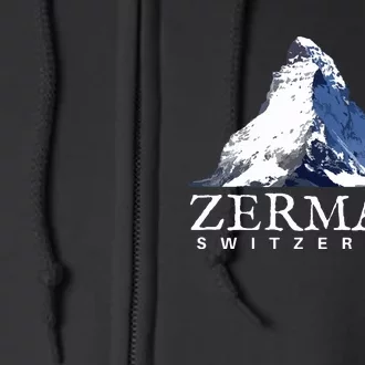 Zermatt Switzerland Swiss Alps Mountain Full Zip Hoodie