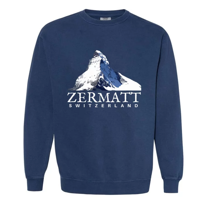 Zermatt Switzerland Swiss Alps Mountain Garment-Dyed Sweatshirt