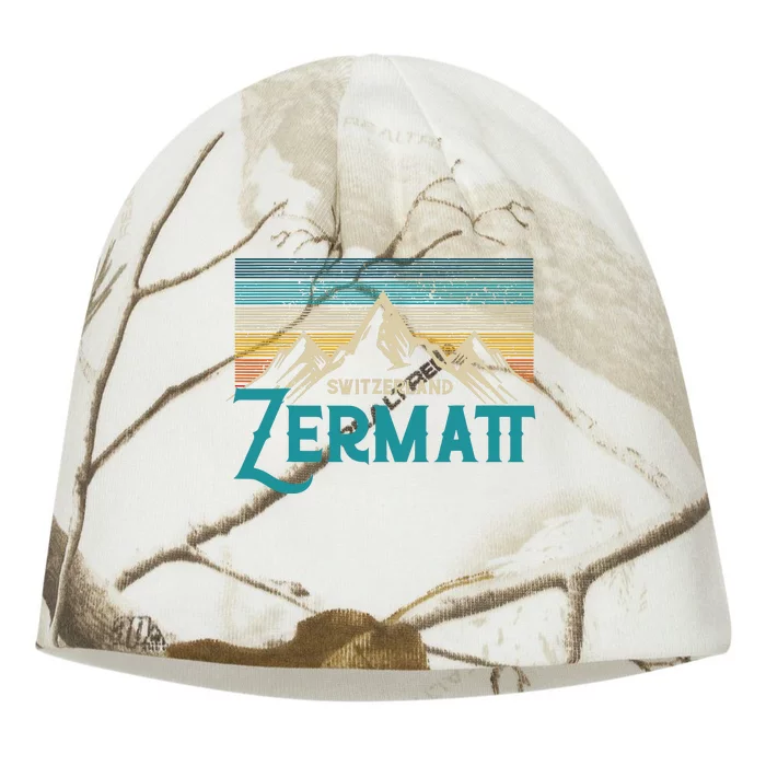 Zermatt Switzerland Swiss Vintage Mountains Souvenir Gift Kati - Camo Knit Beanie