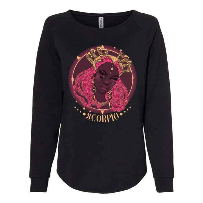 Zodiac Scorpio Scorpion Goddess Queen Womens California Wash Sweatshirt