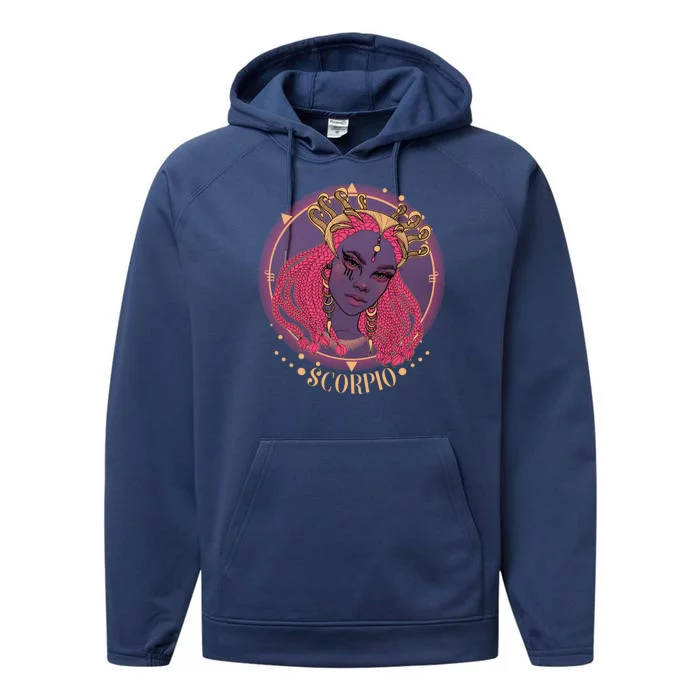 Zodiac Scorpio Scorpion Goddess Queen Performance Fleece Hoodie