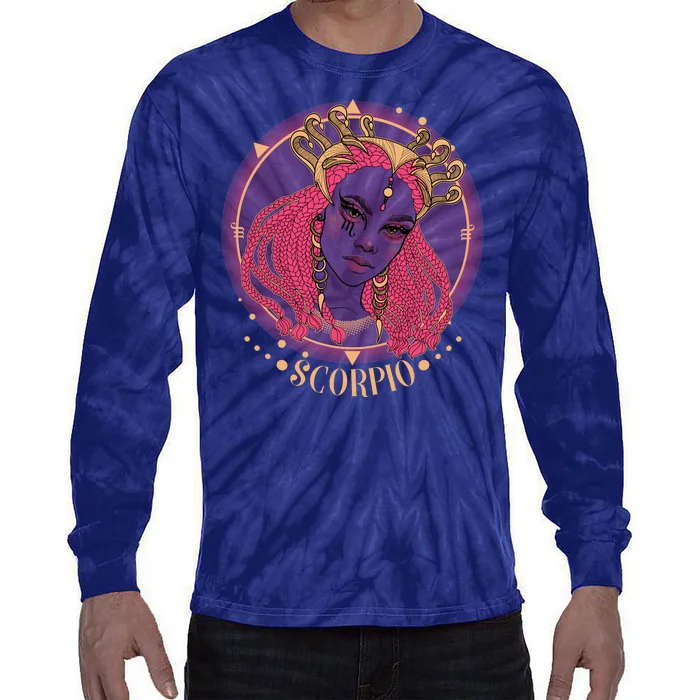 Zodiac Scorpio Scorpion Goddess Queen Tie-Dye Long Sleeve Shirt