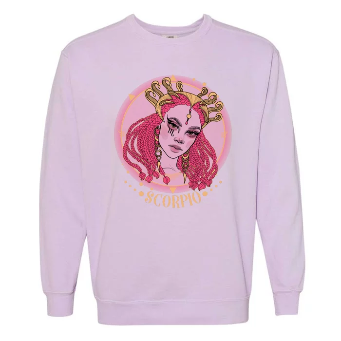 Zodiac Scorpio Scorpion Goddess Queen Garment-Dyed Sweatshirt