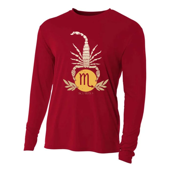 Zodiac Scorpio Scorpion Symbol Cooling Performance Long Sleeve Crew