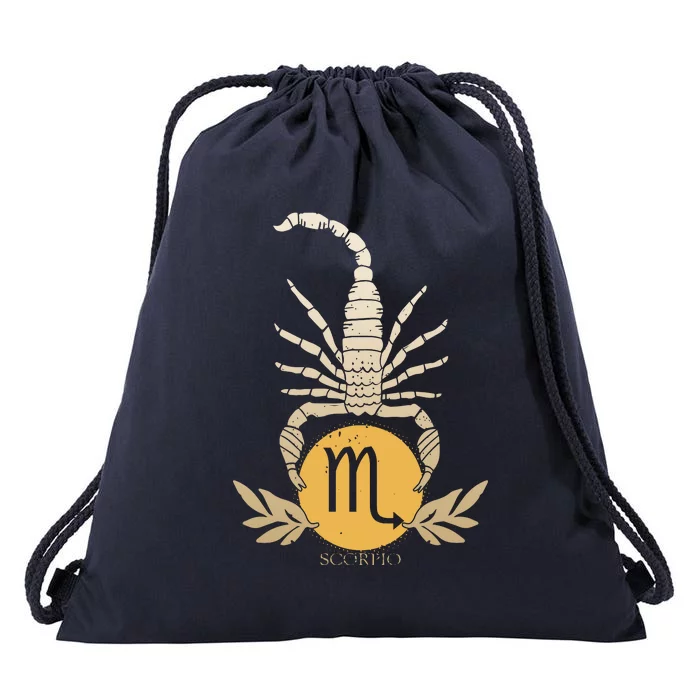 Zodiac Scorpio Scorpion Symbol Drawstring Bag