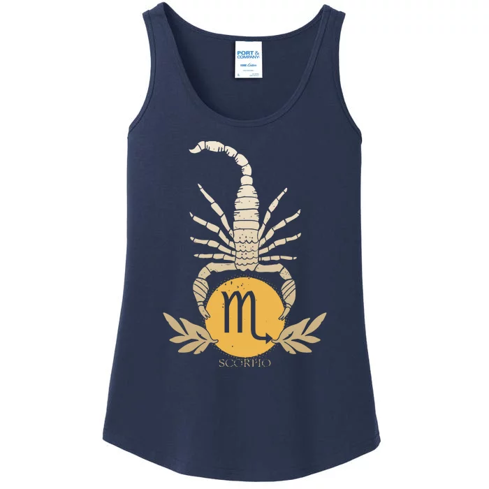 Zodiac Scorpio Scorpion Symbol Ladies Essential Tank