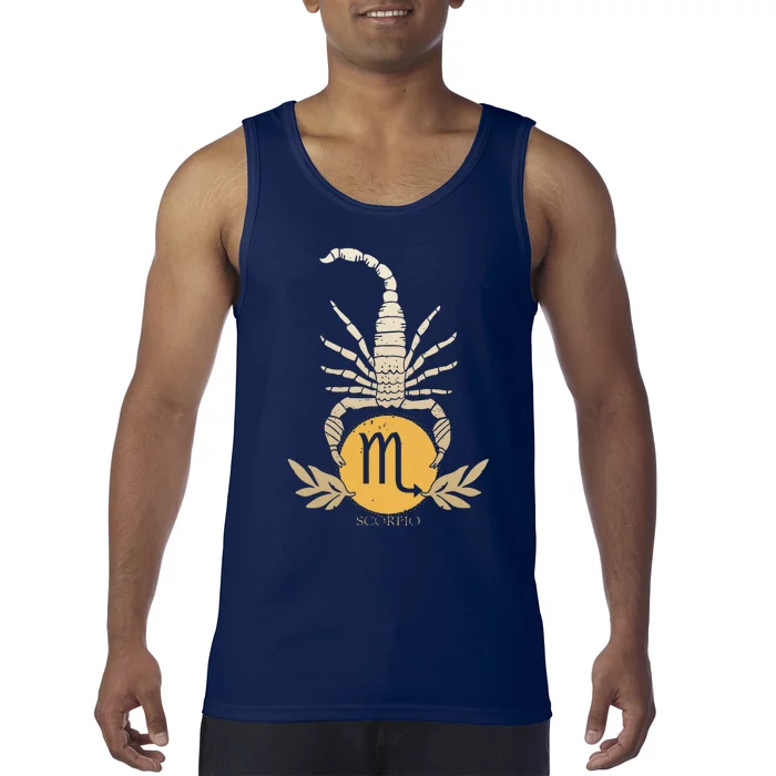 Zodiac Scorpio Scorpion Symbol Tank Top