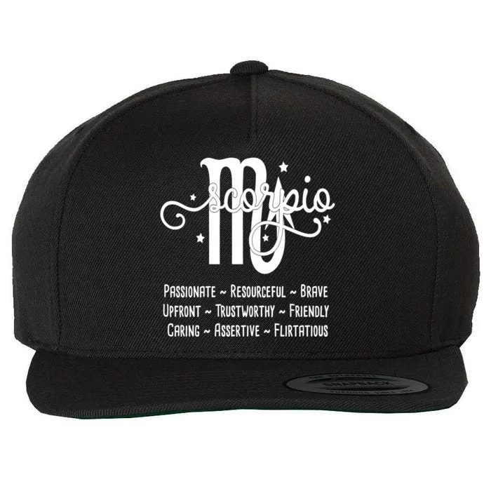 Zodiac Sign Scorpio Gift Wool Snapback Cap