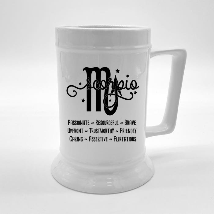 Zodiac Sign Scorpio Gift Front & Back Beer Stein