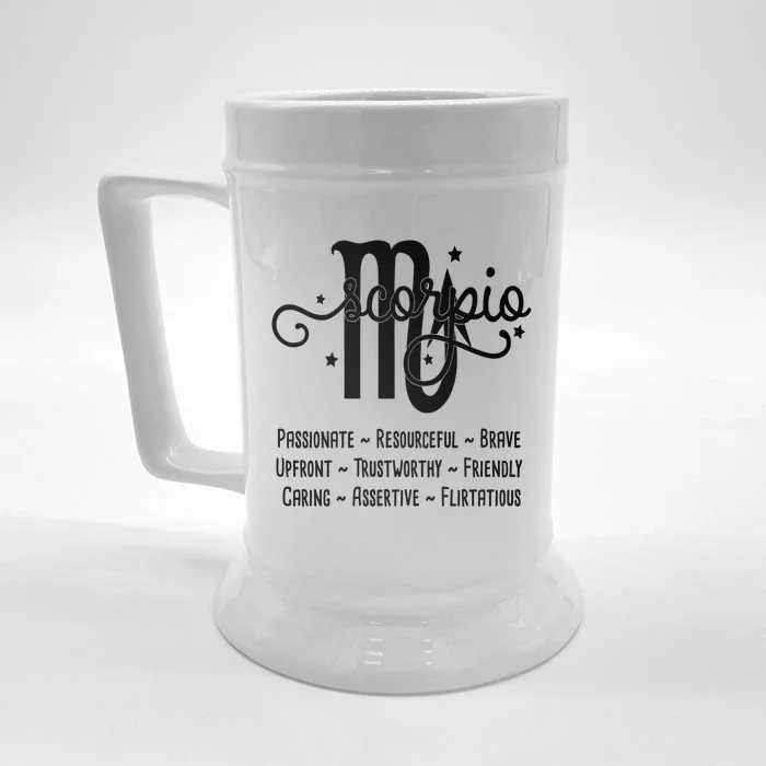 Zodiac Sign Scorpio Gift Front & Back Beer Stein