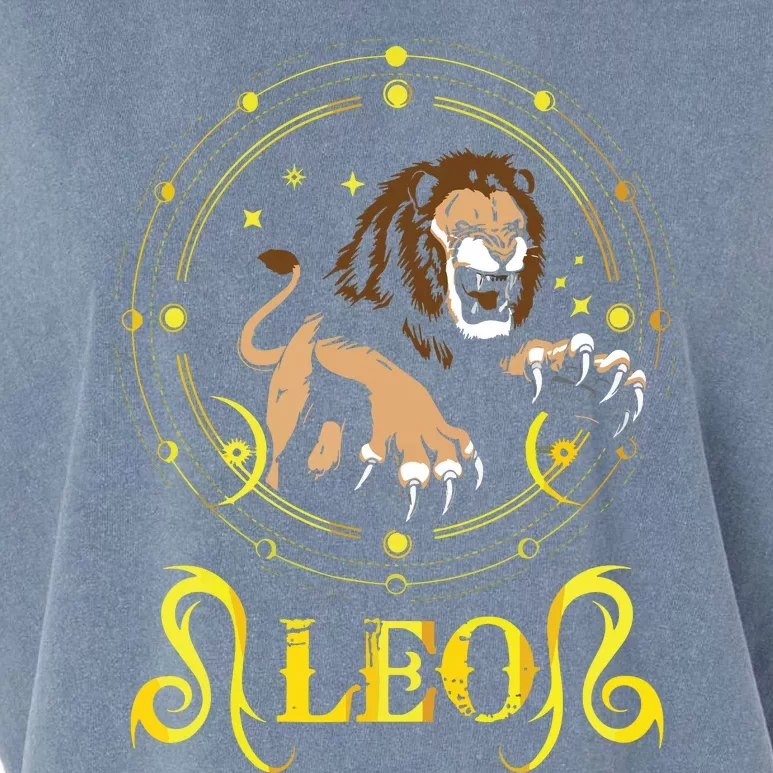 Zodiac Sign Symbol Horoscope Lion Leo Garment-Dyed Women's Muscle Tee