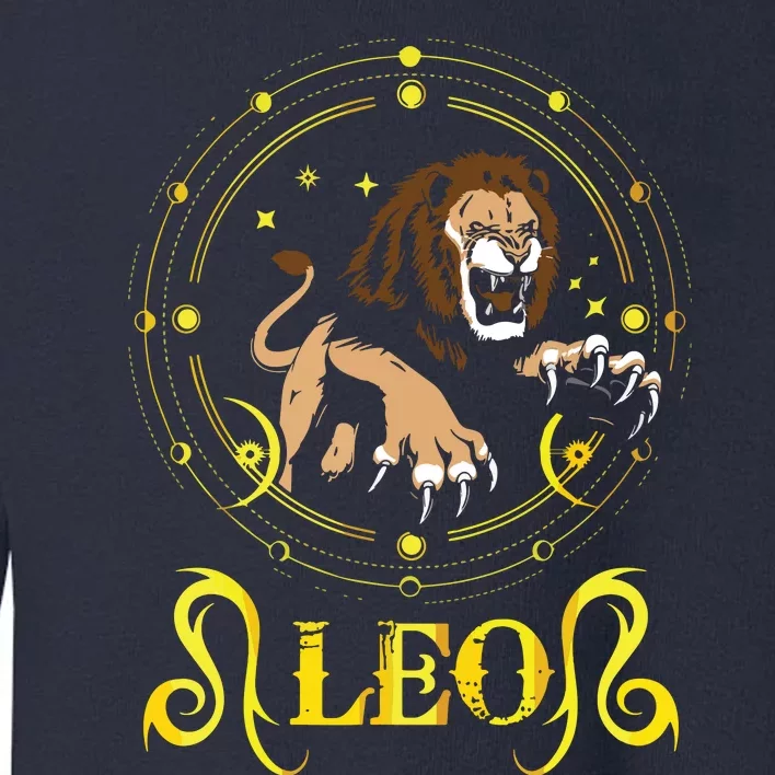 Zodiac Sign Symbol Horoscope Lion Leo Toddler Sweatshirt