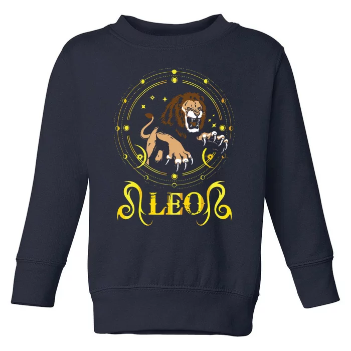 Zodiac Sign Symbol Horoscope Lion Leo Toddler Sweatshirt