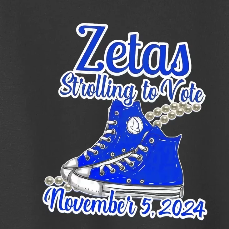 Zetas Strolling To Vote November Zeta Phi Beta Breast Voting Toddler T-Shirt