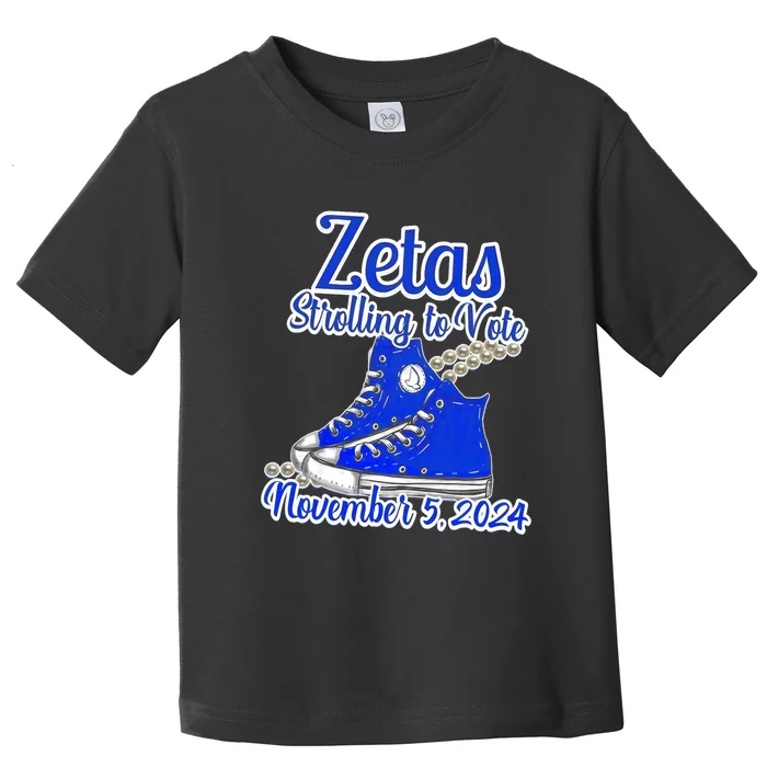 Zetas Strolling To Vote November Zeta Phi Beta Breast Voting Toddler T-Shirt