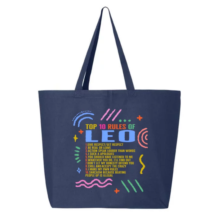 Zodiac Sign Top 10 Rules Of Leo Sunflower Astrology Lover Gift 25L Jumbo Tote