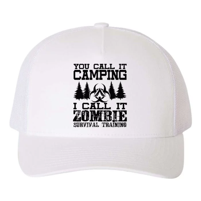 Zombie Survival Training Camping Funny Halloween Yupoong Adult 5-Panel Trucker Hat