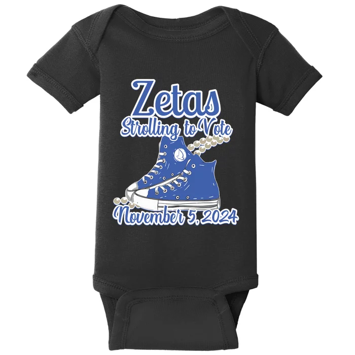 Zetas Strolling To Vote November 5 2024 Chucks Baby Bodysuit