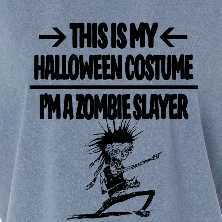 Zombie Slayer This Is My Halloween Costume Easy Idea Garment-Dyed Women's Muscle Tee