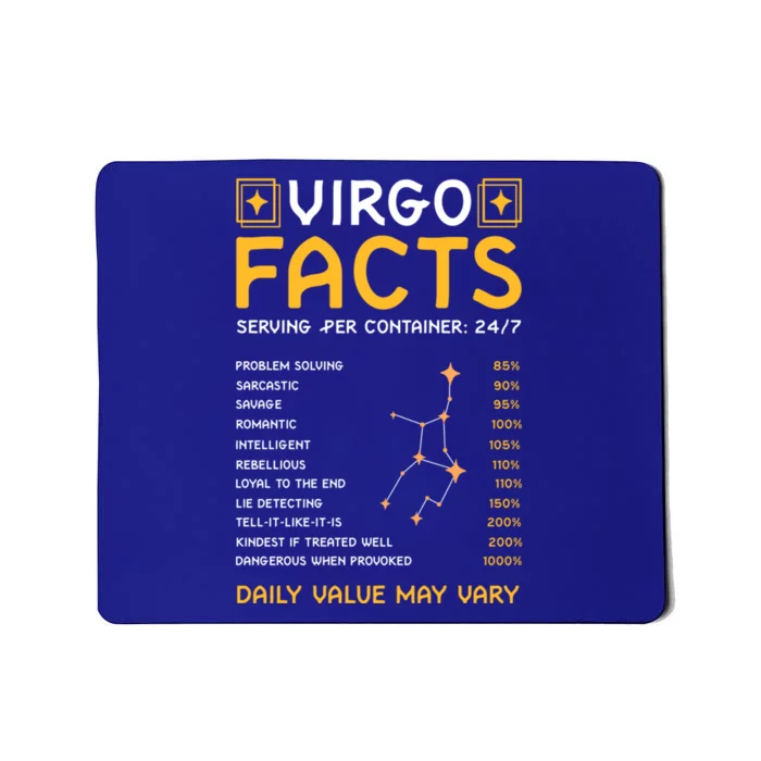 Zodiac Sign Virgo Funny Virgo Facts Gift Mousepad