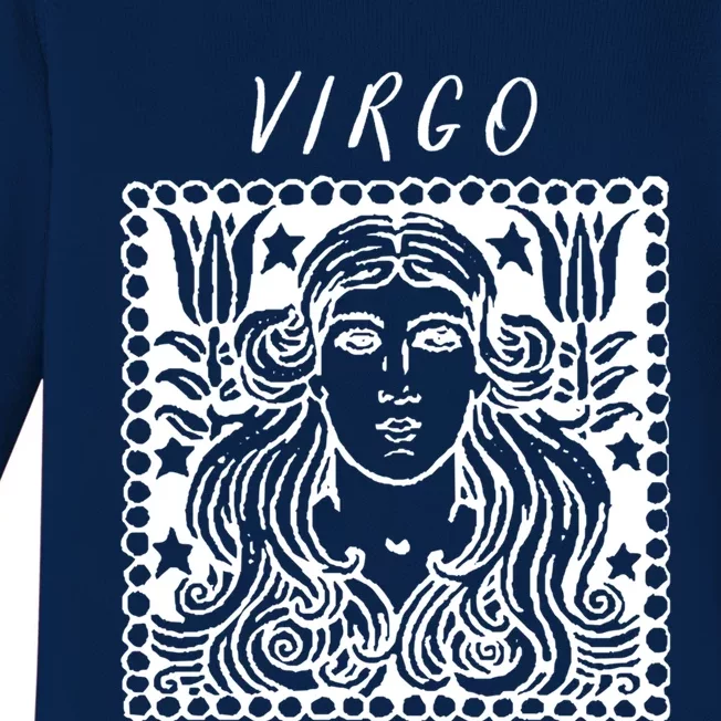 Zodiac Sign Virgo Gift Baby Long Sleeve Bodysuit