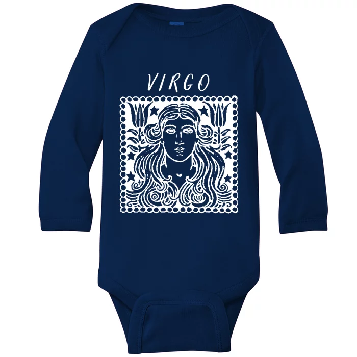 Zodiac Sign Virgo Gift Baby Long Sleeve Bodysuit