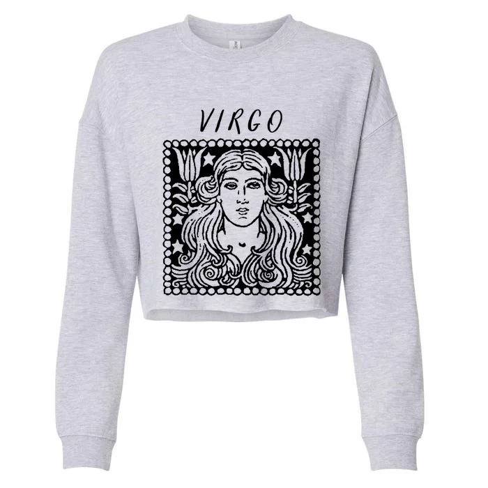 Zodiac Sign Virgo Gift Cropped Pullover Crew