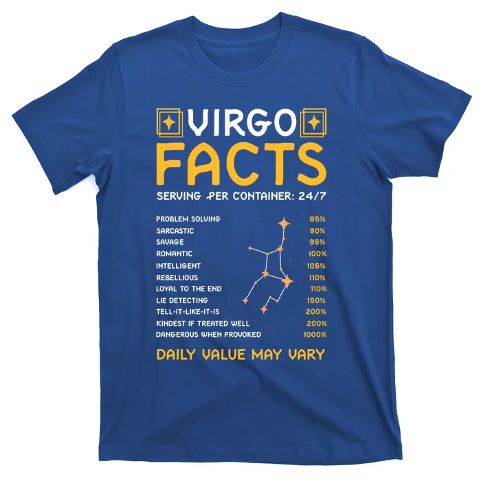 Zodiac Sign Virgo Funny Virgo Facts Gift T-Shirt