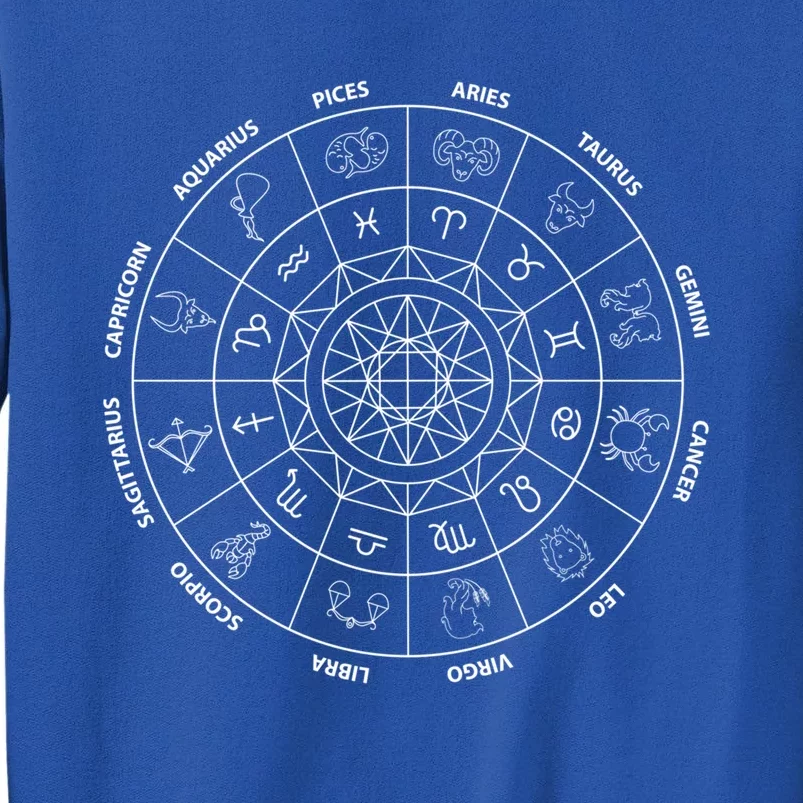 Zodiac Sign Wheel Astrology Circle Astrologist Funny Gift Tall Sweatshirt