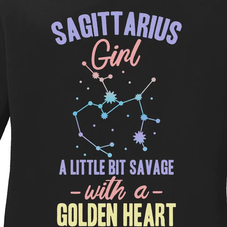 Zodiac Signs Woman Horoscope Lover Mother Sagittarius Wo Ladies Long Sleeve Shirt