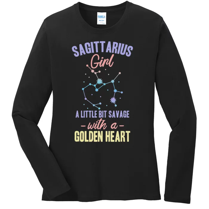 Zodiac Signs Woman Horoscope Lover Mother Sagittarius Wo Ladies Long Sleeve Shirt