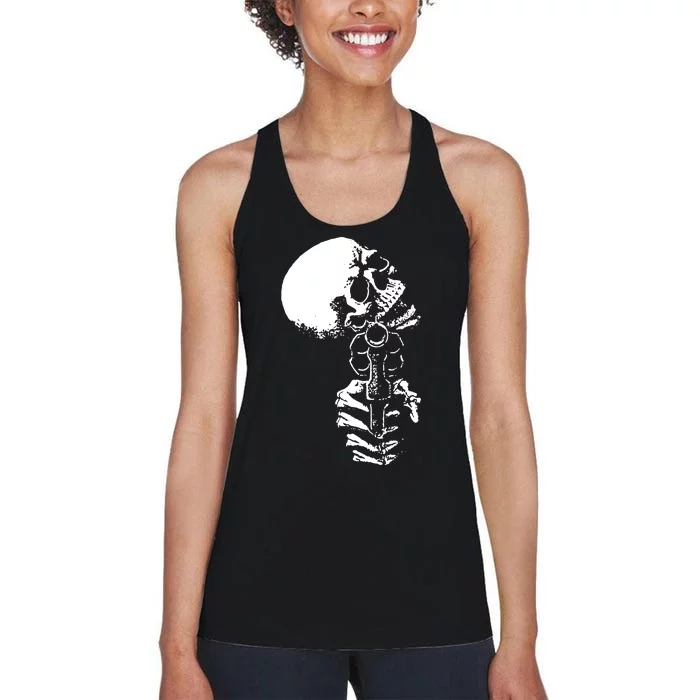 Zombie Skull Women's Racerback Tank