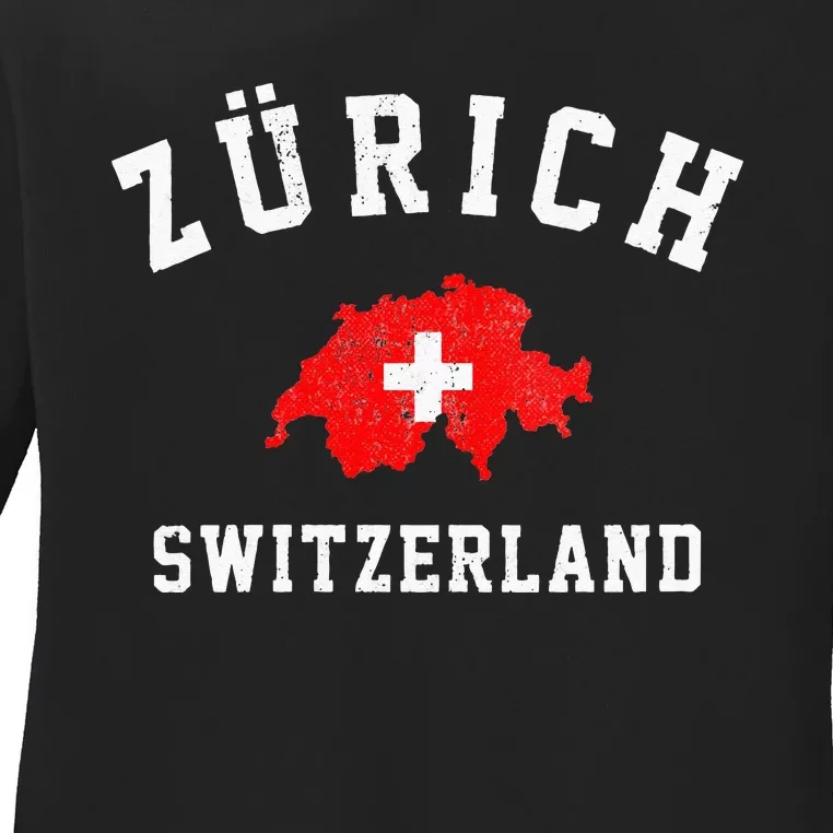 Zurich Switzerland Ladies Long Sleeve Shirt