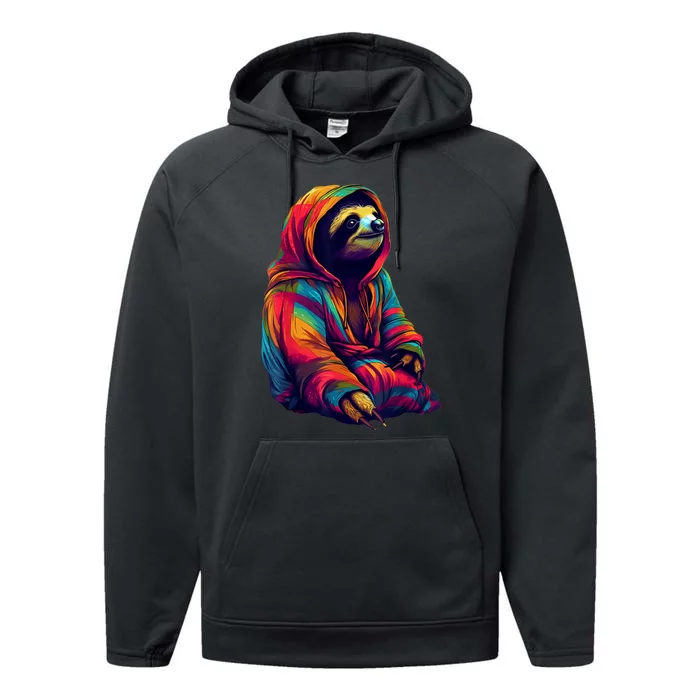 Zen Sloth Performance Fleece Hoodie