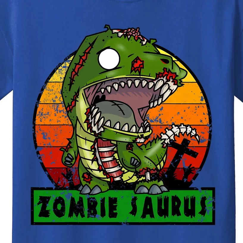 Zombie Saurus Zombiesaurus Dinosaur Halloween Costume Kids T-Shirt