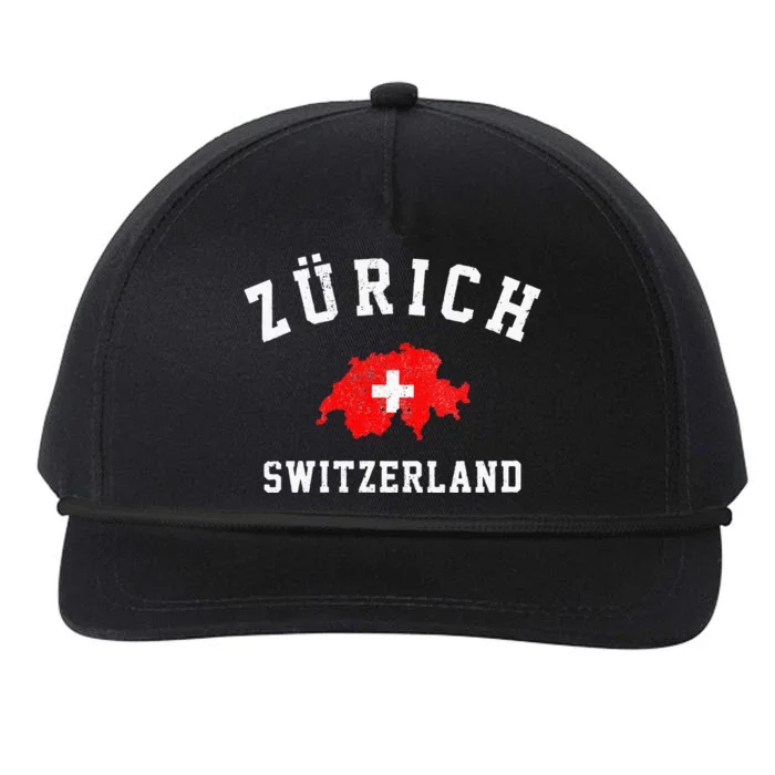 zurich switzerland Snapback Five-Panel Rope Hat