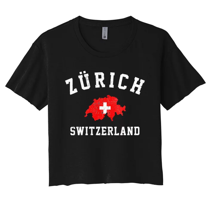 Zurich Switzerland Women's Crop Top Tee