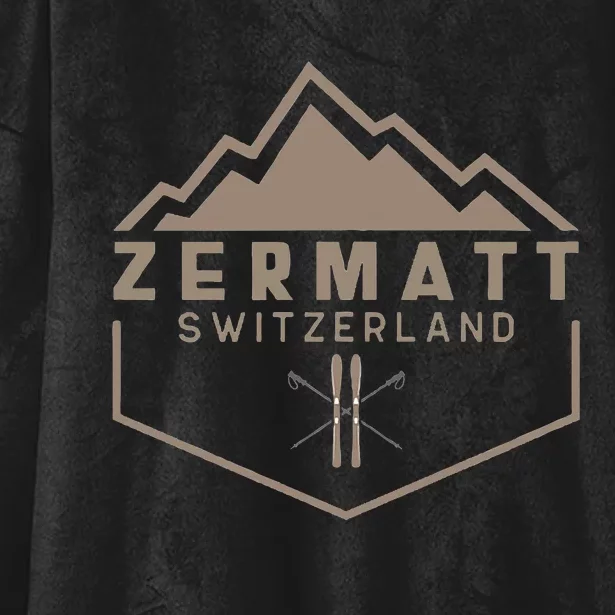 Zermatt Switzerland Hooded Wearable Blanket