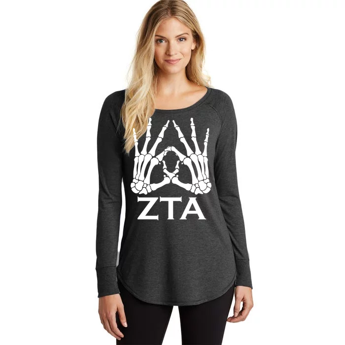 ZTA Zeta-Tau-Alpha Halloween Women's Perfect Tri Tunic Long Sleeve Shirt