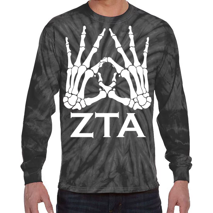 ZTA Zeta-Tau-Alpha Halloween Tie-Dye Long Sleeve Shirt