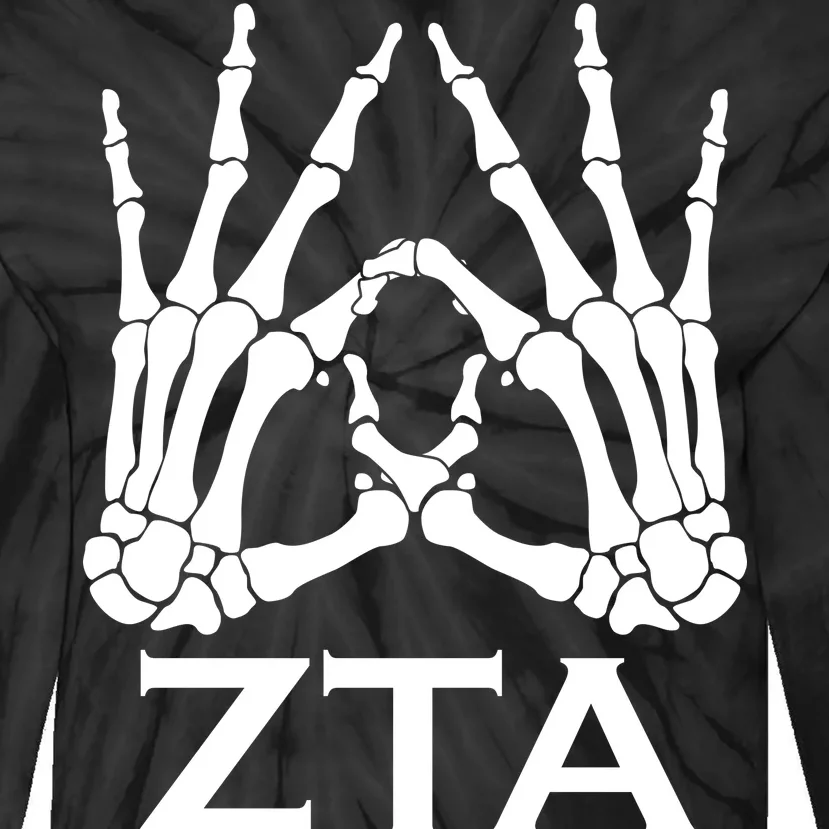 ZTA Zeta-Tau-Alpha Halloween Tie-Dye Long Sleeve Shirt