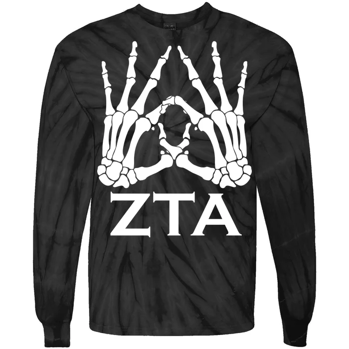 ZTA Zeta-Tau-Alpha Halloween Tie-Dye Long Sleeve Shirt